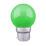1w LED Golfball Green BC Non Dimmable - Shatterproof