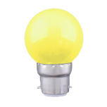 1w LED Golfball Yellow BC Non Dimmable - Shatterproof