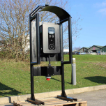 Portable Twin 22kw EV Charger on Stand