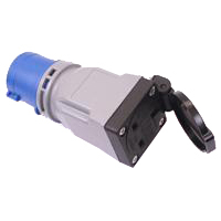16A Plug to 13A Socket Adaptor by PCE