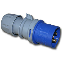 16 Amp Blue Turbo Twist Plug 230 Volts IP44 by PCE 013-6TT