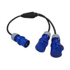 16A Soft Y Adaptor on 1.5mm HO7 Rubber Cable