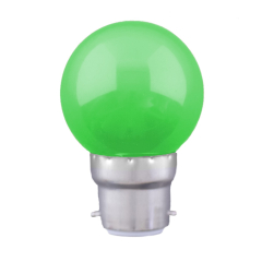 1w LED Golfball Green BC Non Dimmable - Shatterproof