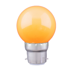 1w LED Golfball Orange BC Non Dimmable - Shatterpoof