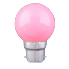 1w LED Golfball Pink BC Non Dimmable - Shatterproof