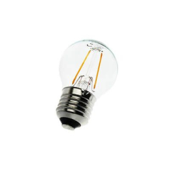 2W Golfball Festoon Bulb, Clear Filament 2700k Polycarbonate Dimmable
