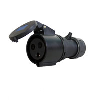 Connector/Socket 415v 32A IP44 Black by PCE