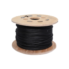Black Wire Rope 2.5mm 7 x 19 Drum 100m BLACK Anodised