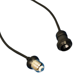 40cm Lampholder Drop for Festoon Black E27 IP65 rating