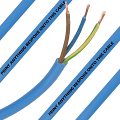 Blue Arctic Polyvinyl Chloride 2.5mm Three Core Flexible Cable