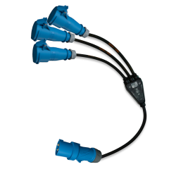 16A Soft Y Adaptor on 2.5mm HO7 Rubber Cable 3 x 300mm