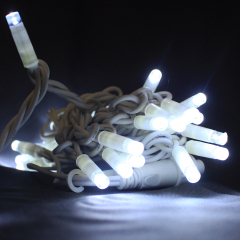 Fairy Lights - 90 x Cold White LEDS on 10m Commercial Grade White Cable