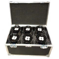 EX-DEMO Core ColourPoint Case of 6  Battery Powered LED Wireless Uplighter Includes Flight Case