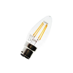 Dimmable LED 4.5W BC Candle Clear Filament Warm White
