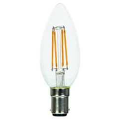 Clear Dimmable Candle SBC Bulb