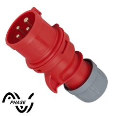 Phase Inverter Plug 32A 415v 4 Pole 7024-6 side