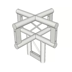 Ladder Truss Four Way X Junction with Leg by Metalworx