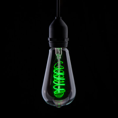 4W LED Funky Filament Lamp in Green