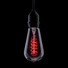4W LED Funky Filament Lamp in Red