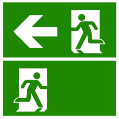 Legend Stickers for Emergency Exit Signs