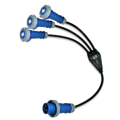 16A Soft Y Adaptor on 2.5mm Titanex HO7 Waterproof Connectors