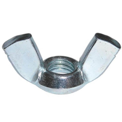 Tool-less Winged Nut, 8mm Thread, Bright Zinc Plated