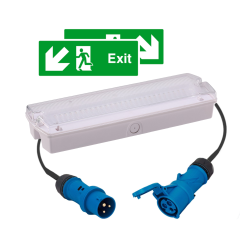 LED Emergency Exit Non Maintained 16A in & out